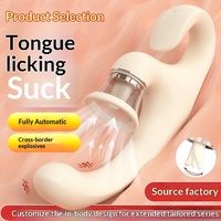 Vibrateur à succion et léchage de la langue, alimenté par USB, vibrations verticales multifréquences, multifonction, insérable