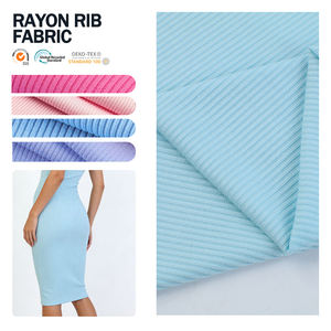 Tela de Rayón Acanalada con Spandex, Tejido de Rayón Acanalado con Rayas Teñidas, Textil Duradero para el Hogar, para Tapicería - Product Image 1