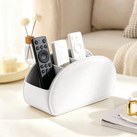 Sac de rangement cosmétique multi-compartiments en cuir PU personnalisé de grande capacité pour salon, canapé, table, accessoires de télévision