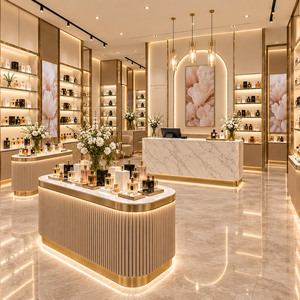 Vitrine d'exposition de parfums sur mesure avec éclairage LED pour boutique de parfums de luxe - Product Image 4