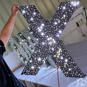 Lampe murale LED style galaxie avec <span class=keywords><strong>lettres</strong></span> lumineuses pour décoration intérieure, <span class=keywords><strong>lettres</strong></span> scintillantes pour chambre à coucher - Product Image 1