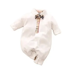 Primavera e autunno 2024 nuove Polo Amazon abbigliamento Gentleman Baby Creeper all'ingrosso bebè Jumpsuit