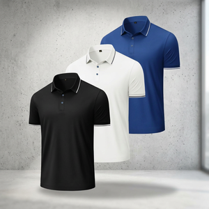 Camiseta de Golf de Manga Corta para Hombre, Talla Grande, 200 Gramos, Tejido Transpirable, con Bordado Personalizado - Product Image 4