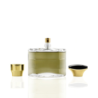 Vente en gros d'échantillons gratuits de flacons de parfum en verre de luxe à fond épais et de forme ronde de 100 ml avec atomiseur