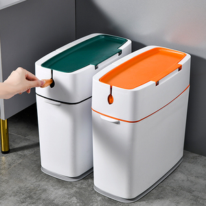 SHENGBANG Bote Para Basura Cocina Bathroom Kitchen Small Plastic Food Dustbin Garbage Trash Can Waste Basket Bin With Lid