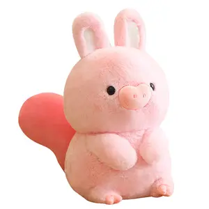 Sentado cerdo Rosa juguetes de peluche personalizados de peluche nuevo conejo volador cerdo peluches FORMA DE Animal de dibujos animados lindo cerdo almohada suave