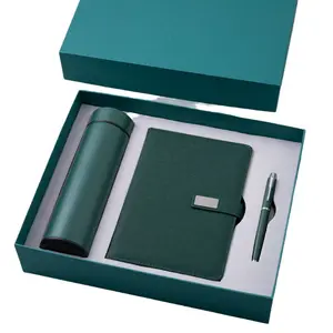 2024 Conjunto de copo e caderno com display LED para presente de negócios, caixa de presente para atividades empresariais, logotipo personalizável