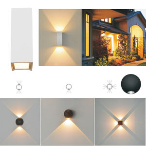 مصباح جداري LED عالي الجودة من الألومنيوم بتصنيف <span class=keywords><strong>IP65</strong></span> للحدائق الخارجية، شكل مربع من البولي كربونات، 6 واط مقاوم للماء - Product Image 6