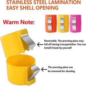 อุปกรณ์ครัวสร้างสรรค์ เครื่องมือแกะเปลือกไข่ พลาสติกแบบมือถือ สแตนเลส ที่เปิดเปลือกไข่สุก ที่ปอกเปลือกไข่ - Product Image 5