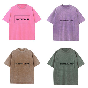 Camiseta de Marca Personalizada con Logotipo Retro Americano, de Algodón Puro Lavado de 230g, Estilo Pesado - Product Image 1