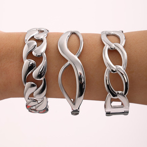 Aretas, joyería de lujo a la moda, pulsera al por mayor de acero inoxidable chapado en oro de 18 quilates, pulsera combinada para mujer - Product Image 5