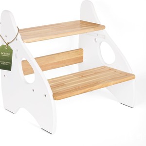 Cross-border children's washbasin <b>stool</b> countertop riser shelf study <b>stool</b> with armrests <b>bathroom</b> step <b>stool</b> solid wood study - Product Image 1