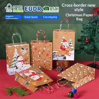 Sac fourre-tout cadeau de Noël en cuir véritable, nouveau, en stock, personnalisable, dégradable, couleur or disponible, lot de 4 pièces
