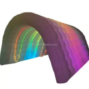 Colorful Led Light Inflatable White Tunnel Tent for Outdoor Promotion