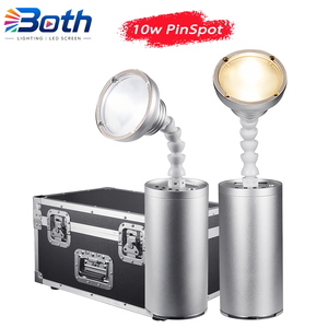 20pcs with case Rechargeable Mini Pinspot <b>Light</b> 10W LED Spot <b>Light</b> for Wedding Decoration DJ Club Ballroom - Product Image 1