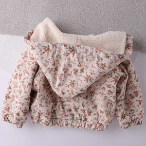 <span class=keywords><strong>Veste</strong></span> matelassée en coton mi-longue pour filles, style coréen, à capuche, épaisse, avec doublure polaire et fermeture éclair pour bébé, collection automne-hiver - Product Image 2