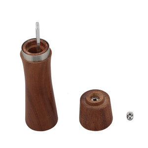 Ensemble de moulin à sel et à poivre en bois de chêne naturel sans rotor en céramique en plastique - Product Image 4