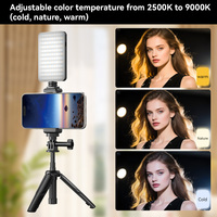 Anneau lumineux à selfie avec mini trépied Support mobile Diffusion en direct Photographie de maquillage pour téléphones et appareils photo