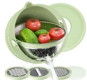 Hot Selling Original Design Multifunktion ale Doppels ch ichten Gemüse Obst Wasch schüssel für Küche Kunststoff Abfluss korb