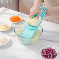Hachoir manuel en PP pour légumes, mandoline, trancheuse à oignon et pomme de terre, lames fines 1,7 mm, moyennes 2,5 mm, larges 3,0 mm, julienne, compatible lave-vaisselle, en acier inoxydable