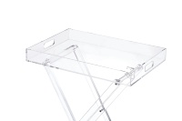 Transparenter Moderner Klappbarer Acryl-Beistelltisch für Hotel, Esszimmer, Wohnzimmer & Schlafzimmer