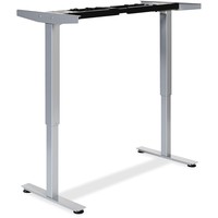 Bureau assis-debout électrique ergonomique moderne à double moteur, course de 650 mm, capacité de charge de 1400 N, hauteur réglable en fer extensible