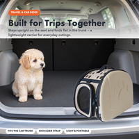 Sac de transport pliable pour chat, sac de transport souple pour animaux de compagnie pour chats et petits chiens, sac de voyage ventilé en EVA avec bandoulière, vente en gros OEM
