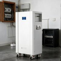 Batterie au lithium LiFePO4 51,2 V 100 Ah 5,12 kWh, type tour sur pied, pour stockage d'énergie de secours solaire domestique hors réseau avec BMS