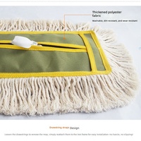Serpillère plate large et durable en coton lavable pour le balayage des sols résidentiels en bois dur et carrelés