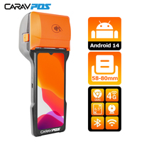 Sistem POS Android 14 Grosir, Terminal Mobile 6.5 Inci 8 Core dengan Printer Thermal 80mm