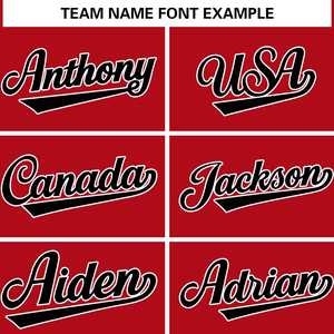 Maillot de baseball authentique de style classique rouge, noir et blanc personnalisé - Product Image 5