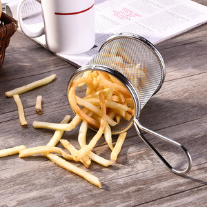 <span class=keywords><strong>Mini</strong></span> cestino fritto in acciaio inossidabile ristorante piatto cibo fritto contenitore cestino fritto - Product Image 4