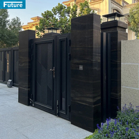 Pilier de colonne carré en marbre noir personnalisé au design moderne et luxueux pour la décoration du hall de la villa de l'hôtel