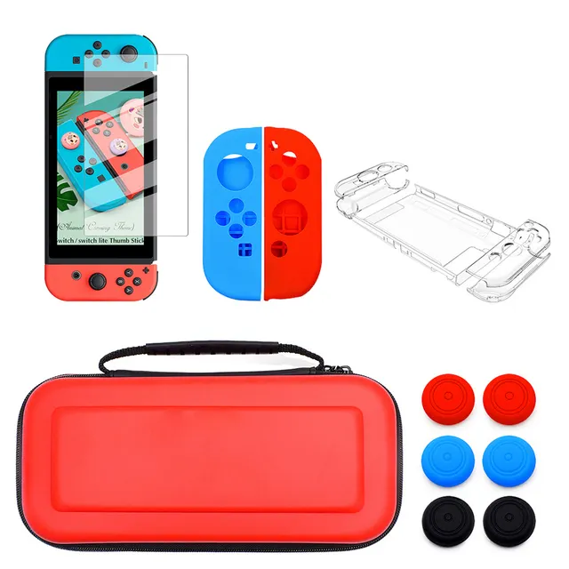 Accessori per videogiochi Kit 10-in-1 12-in-1 13-in-1 15-in-1 per Kit di copertura per custodia joystick per Nintendo Switch bag