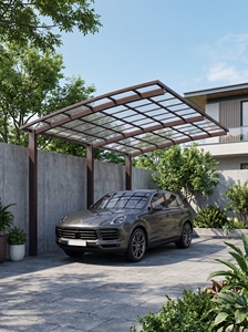 Abri de voiture en aluminium de luxe avec toit en pente, taille personnalisée, pour rangement extérieur de véhicules - Product Image 2