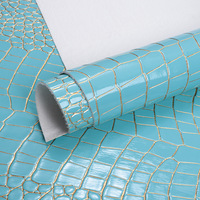 Rouleaux de cuir synthétique gaufré en PVC à motif crocodile déjoué pour chaussures sacs à main bagages