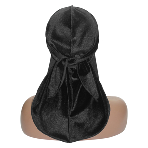 Durag en Velours de Luxe et Chapeau de Pirate – Ensemble Confortable et Élégant pour Hommes et Femmes, Idéal pour les Fêtes Costumées et la Protection des Cheveux - Product Image 2