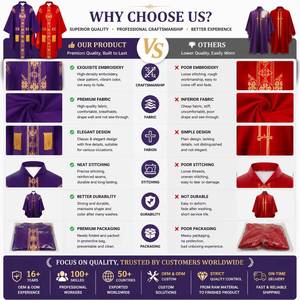 Unisex Flag <b>Cape</b> Gold Embroidery Polyester Durable Sports and Games Celebrant Robe Clergy Worship Gown Men <b>Women</b> - Product Image 4