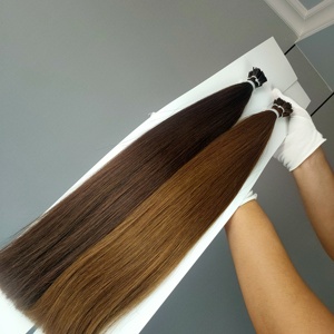 Dragonbeauty Factory 100% Remy Human Hair I Tip Hair Extensions Straight Human Hair Soft Silky No <b>Tangle</b> Wholesale - Product Image 2