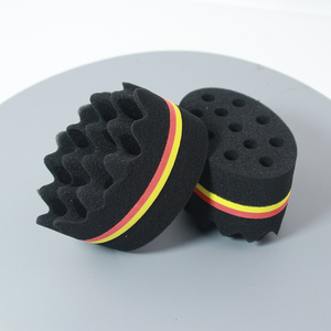 Esponja mágica para <span class=keywords><strong>rizos</strong></span> y giros afro, herramienta de estilismo de alta eficiencia con cepillos de peluquero, esponja negra ondulada para hombres negros - Product Image 2