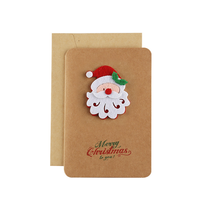 Impresión personalizada hecha a mano, tarjeta de regalo de felicitación con sobre