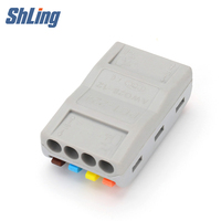 Connecteur de câblage rapide à levier PCT-224, 32A 250V, réutilisable, 4 entrées 4 sorties, vente en gros, directement de l'usine, pour boîte de jonction
