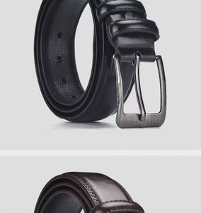 Wholesale Soft Vintage Men's PU Leather Belt Alloy <b>Pin</b> Buckle Designer Brand Business Fashion Casual Style Customizable Size - Product Image 6