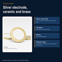 Disque sonore piézoélectrique passif de 20 mm en laiton et céramique, élément sonore 4,0 kHz pour module d'alarme de dispositif anti-perte