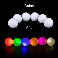 BALLES DE GOLF LED PLUS LUMINEUSES PREMIUM 4 LUMIÈRES LOGO PERSONNALISÉ