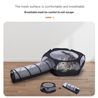 Ensemble tunnel pour chat et parc pour animaux 2-en-1 avec logo personnalisé, portable, pour extérieur et intérieur, tente pour chaton, équipement en gros