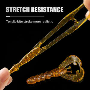LUSHAZER 15 pcs/sac <span class=keywords><strong>Leurre</strong></span> de pêche à la crevette TPE Soft Baits Artificial Lure Creature Floating Soft Baits Crawfish for Bass Trout - Product Image 5
