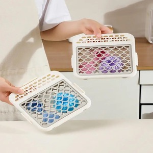 Cesta para lavavajillas para piezas pequeñas de biberones, chupetes y accesorios, cesta de malla de silicona para cucharas y tenedores, para lavar y organizar - Product Image 2
