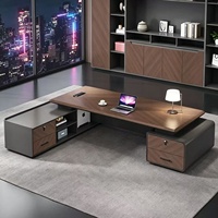 Meubles de bureau de luxe modernes pour cadres, comprenant des bureaux en bois et une table de réunion pour le bureau du patron.