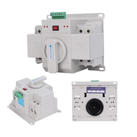 Contrôleur de commutateur de transfert automatique monophasé à double alimentation intelligent 2P 16A-63A ATS pour onduleur solaire et générateur CE/CCC